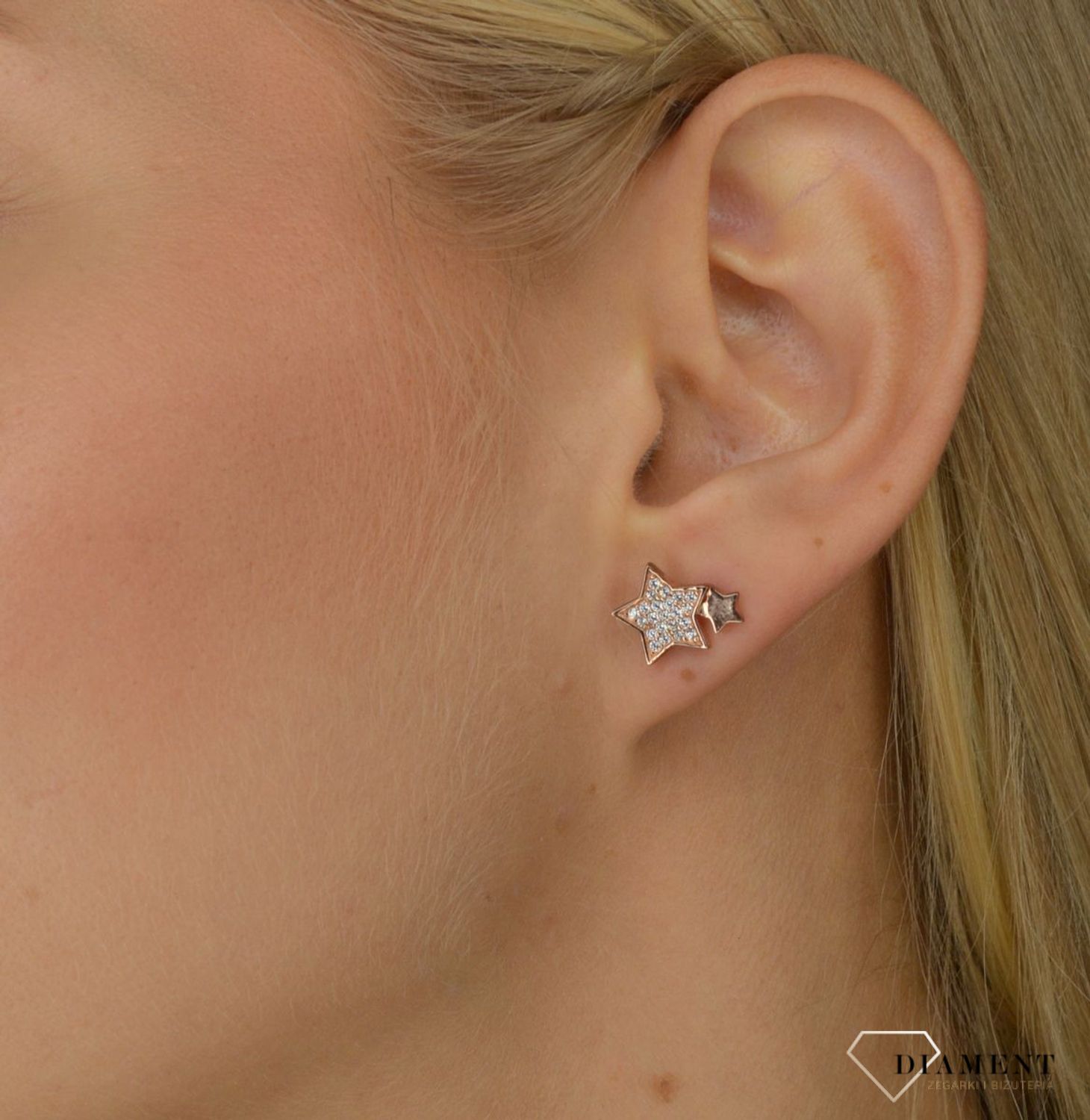 Kolczyki gwiazdki z cyrkoniami różowe K BY 216 058.jpg